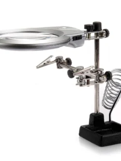 Magnifier Soldering Stand With Two LED MG16129-A 90mm 6X