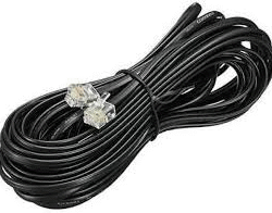 RJ11 Telephone Cable 10m(Black, White, Gray)
