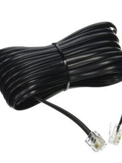 RJ11 Telephone Cable 20m(Black, White, Gray)