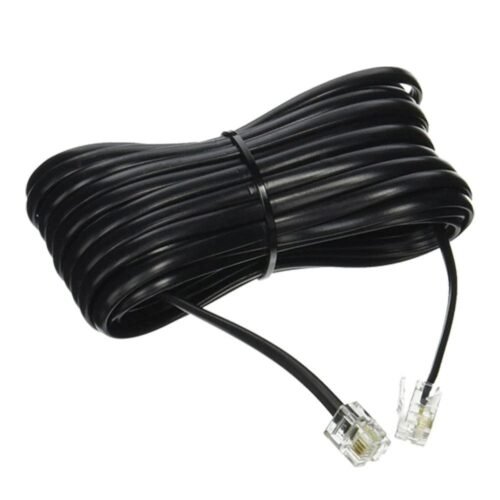 RJ11 Telephone Cable 20m(Black, White, Gray)