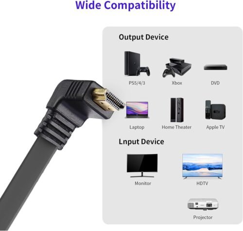 HDMI Cable Male to Male Left Angle 1.5m - Image 3