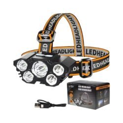 USB rechargeable 5-LED headlight L-T21