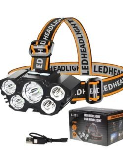USB rechargeable 5-LED headlight L-T21