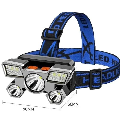 USB Rechargeable Headlamp Flashlight 5 LED - Image 4