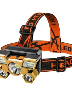 USB Rechargeable Headlamp Flashlight 5 LED