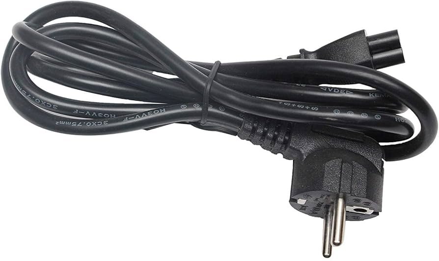 Black Power Cable C5 EU Plug for Laptop Charger 10A 1.30meter