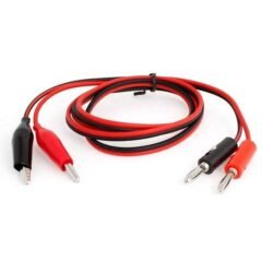 Banana Plug to Crocodile Clip Pair Red & Black 1m