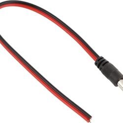 Male dc power socket jack prewired (1pc)